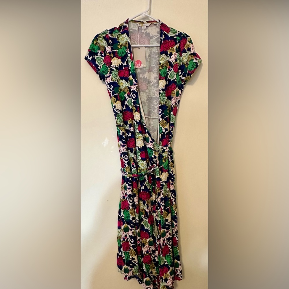 Floral V-Neck Wrap Dress